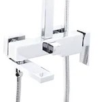Душова колона зі змішувачем Mixxus Premium FRANCO 009-J латунна хромована з коротким поворотним виливом (MI2845)