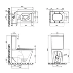 Унітаз-компакт Mixxus Premium Quadro-0402-R 675x390x855mm, система змиву RIMLESS (MP6458)