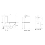 Унітаз-компакт Mixxus Premium Quadro-0402-R 675x390x855mm, система змиву RIMLESS (MP6458)