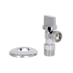 Кран приборный Thermo Alliance Base SD185W1515 латунный хромированный угловой 1/2