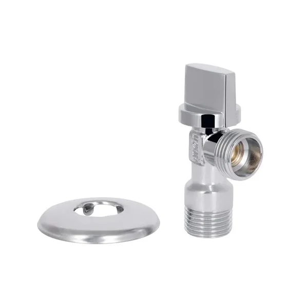 Кран приборный Thermo Alliance Base SD185W1515 латунный хромированный угловой 1/2