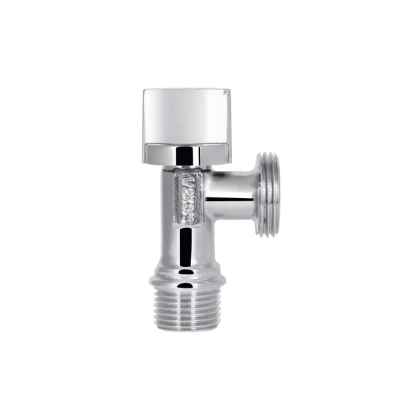 Кран приборный угловой Thermo Alliance 1/2х3/4 Base SD185W1520 латунный хромированный 1/2