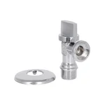 Кран приборный угловой Thermo Alliance 1/2х3/4 Base SD185W1520 латунный хромированный 1/2