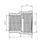 Муфта редукционная Thermo Alliance Forte 1/2
