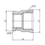 Муфта редукционная Thermo Alliance 1/2х3/8 Forte 1/2