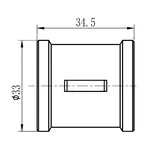 Муфта равнопроходная Thermo Alliance Forte SF35620 никелированная латунная с внутренней резьбой 3/4 (SF35620)