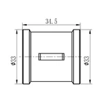 Муфта равнопроходная Thermo Alliance SF356H20 Forte латунная хромированная 3/4