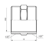 Ніпель Thermo Alliance Forte SF35840 латунний 1 1/2 (SF35840)