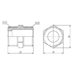 Ниппель равнопроходной Thermo Alliance Forte SF358H15 латунный хромированный с наружной резьбой 1/2 (SF358H15)