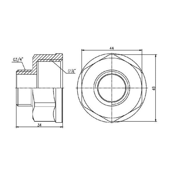 Переход Thermo Alliance 1/4х3/4 Forte 1 1/4