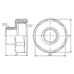 Переход Thermo Alliance 1х1/2 Forte латунный никелированный 1