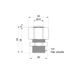 Перехідник обтискний Thermo Alliance Standart 20х1/2