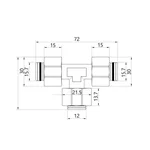 Трійник обтискний редукційний Thermo Alliance Standart SD158W201620 нікельований латунний 20×16×20 мм (SD158W201620)