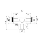 Трійник обтискний рівнопрохідний Thermo Alliance Standart SD158W202020 латунний 20 мм (SD158W202020)
