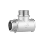 Тройник равнопроходной Thermo Alliance Forte SF36525 латунный никелированный 1