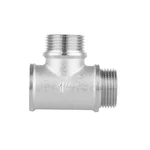 Тройник равнопроходной Thermo Alliance Forte SF36525 латунный никелированный 1