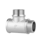 Тройник равнопроходной Thermo Alliance Forte SF36525 латунный никелированный 1