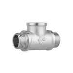 Тройник Thermo Alliance Forte SF36615 латунный никелированный с резьбой ВНН 1/2 (SF36615)