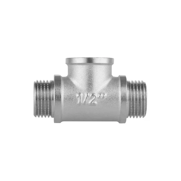 Тройник Thermo Alliance Forte SF36615 латунный никелированный с резьбой ВНН 1/2 (SF36615)