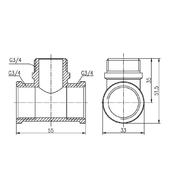 Трійник Thermo Alliance Forte 3/4