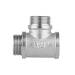 Тройник равнопроходной Thermo Alliance Forte SF36520 латунный никелированный 3/4