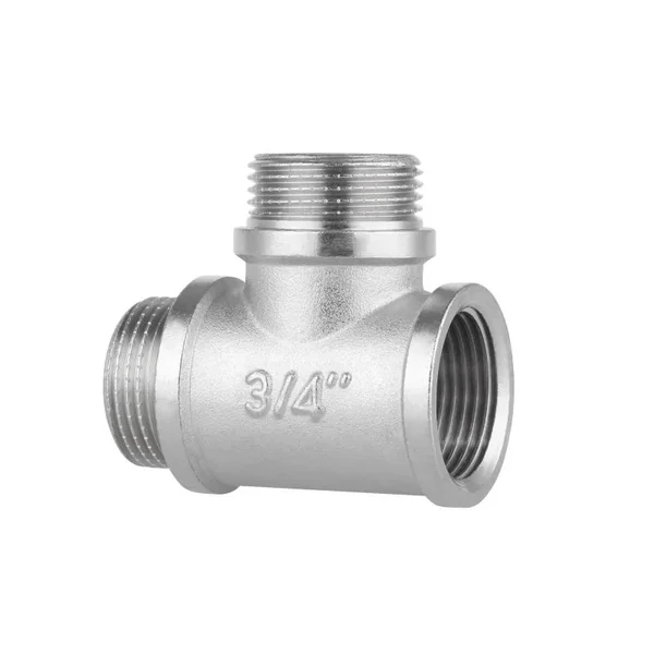 Тройник равнопроходной Thermo Alliance Forte SF36520 латунный никелированный 3/4