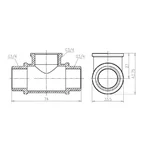 Тройник равнопроходной Thermo Alliance Forte SF36620 латунный никелированный 3/4