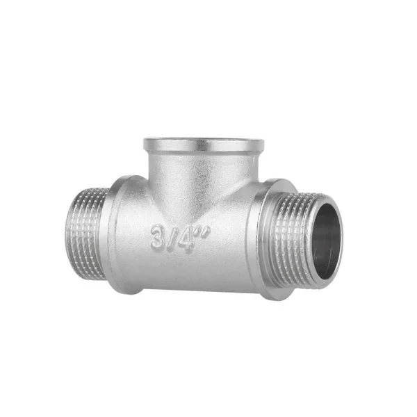 Тройник равнопроходной Thermo Alliance Forte SF36620 латунный никелированный 3/4