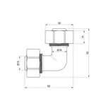 Уголок обжимной равнопроходной Thermo Alliance Standart SD155W2020 никелированный латунный 20 мм (SD155W2020)
