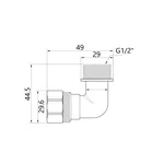 Кут обтискний Thermo Alliance Standart 20х1/2