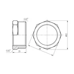 Футорка Thermo Alliance 1/2х1 Forte SF3744032 латунна нікельована 1 1/2