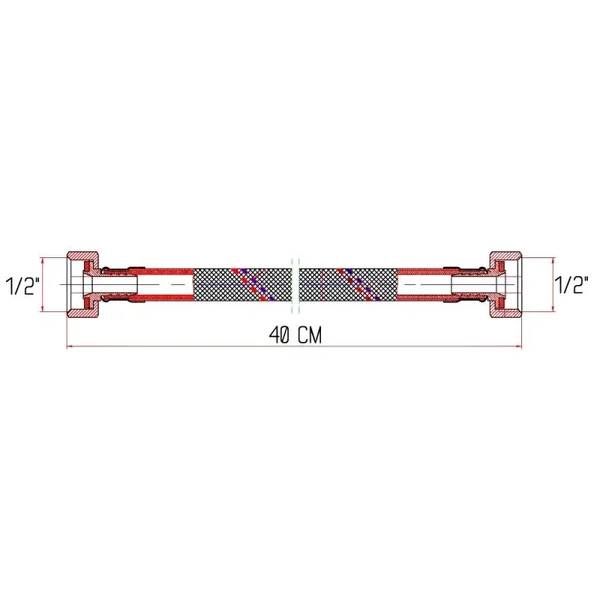 Гнучка підводка для води Thermo Alliance Forte ВВ 40 см SF381W40
