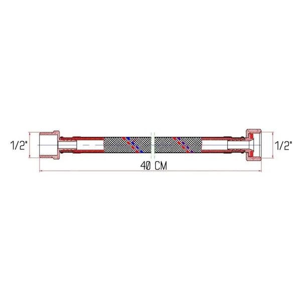 Гнучка підводка для води Thermo Alliance Forte ВЗ 40 см SF382W40