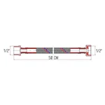 Гибкая подводка для воды Thermo Alliance Forte SF382W50 в нержавеющей оплетке 50 см 1/2
