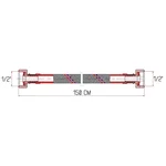 Гибкая подводка для воды Thermo Alliance Forte SF381W150 в нержавеющей оплетке 150 см гайка-гайка 1/2 (SF381W150)