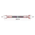 Гибкая подводка для воды Thermo Alliance Forte SF382W200 нержавеющая 200 см гайка-штуцер 1/2 (SF382W200)