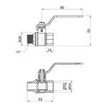 Кран шаровый Thermo Alliance Base SD605W15 латунный 1/2