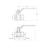 Кран шаровой Thermo Alliance Base SD600W76 латунный рычажный для воды, ВР 3 (SD600W76)