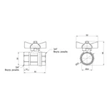 Кран шаровый Thermo Alliance Base SD602W20 латунный для воды 3/4