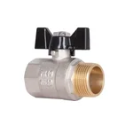Кран шаровый Thermo Alliance Base SD607W20 латунный никелированный 3/4