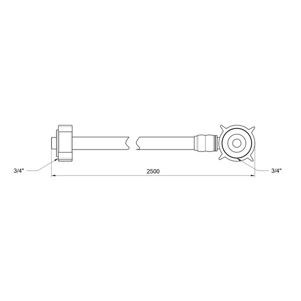 Шланг залив Thermo Alliance Standart для пральної машини 250 см SD095W250