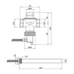 Клапан теплового сброса Icma №605 латунный с подключением 3/4 (90605AE05)