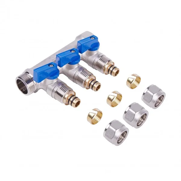 Коллектор Thermo Alliance Standart SD231W3 латунный на 3 выхода с подключением 3/4 (SD231W3)