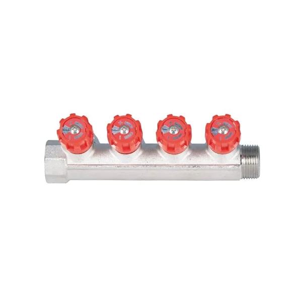 Коллектор Thermo Alliance Standart SD230W4 латунный никелированный на 4 выхода 3/4