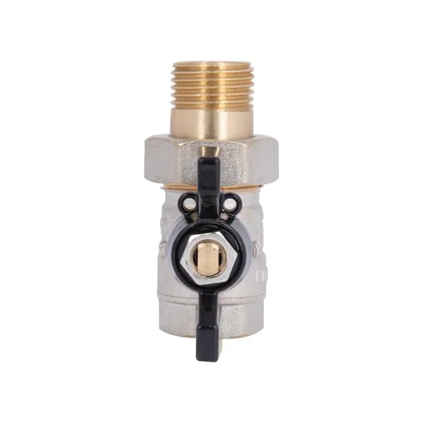 Кран шаровый с американкой Thermo Alliance Base SD221W15 латунный никелированный прямой 1/2