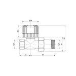 Вентиль термостатичний Icma 775 латунний прямий 1/2
