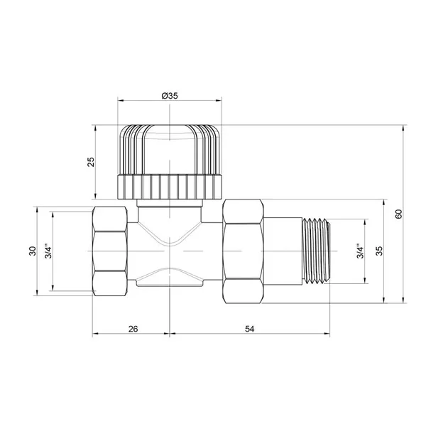 Кран радіаторний Icma 3/4