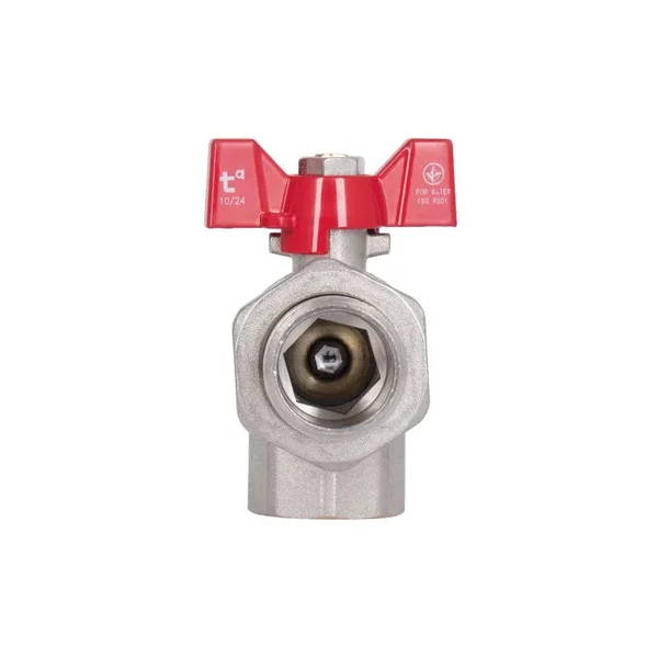 Кран кульовий кутовий Thermo Alliance Standart SD222W20 латунний з накидною гайкою 3/4