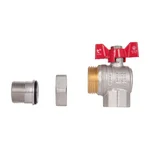 Кран кульовий кутовий Thermo Alliance Standart SD222W20 латунний з накидною гайкою 3/4