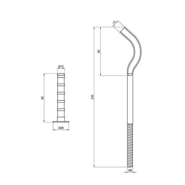 Настенное крепление Thermo Alliance Standart SD112230 для алюминиевого радиатора 9х230 мм (SD112230)